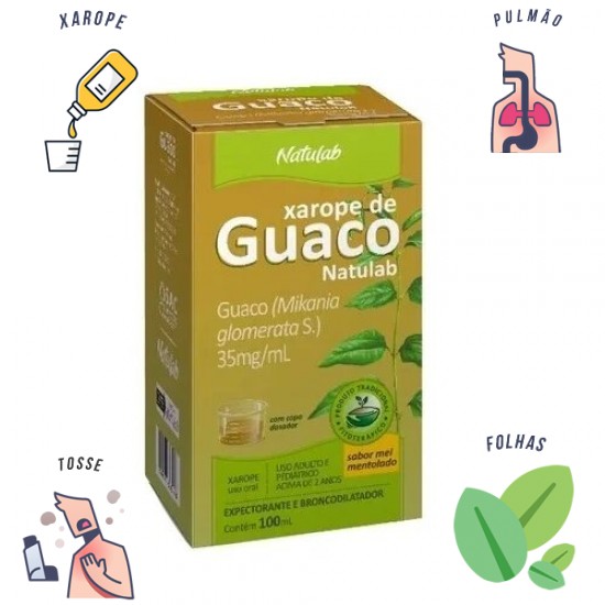 Xarope de Guaco sem açucar 100 ml Natulab